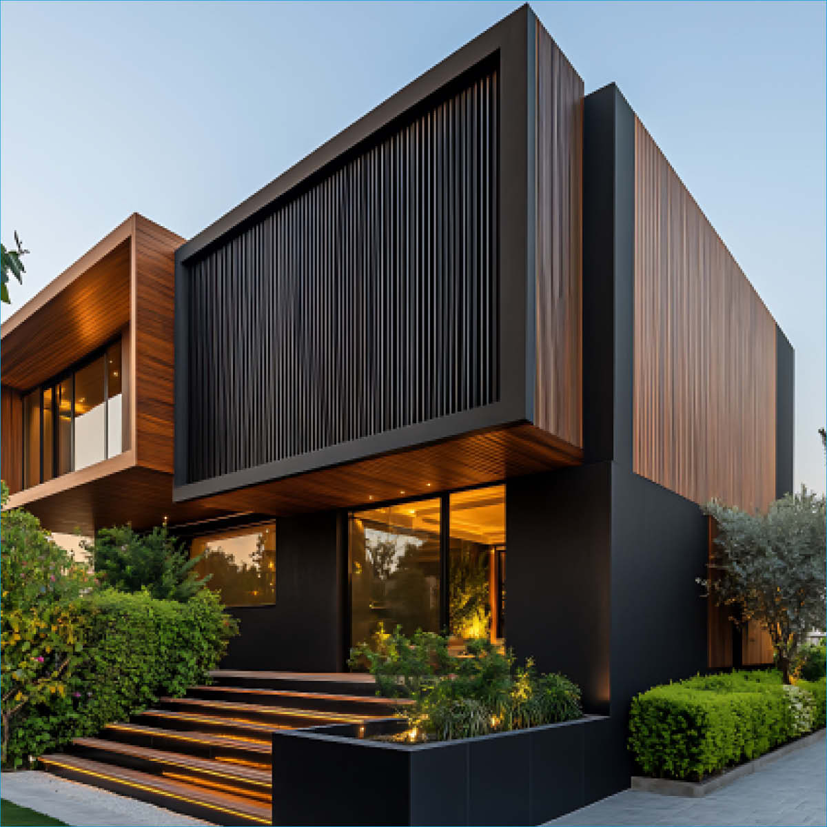 modern facade 3d facade profile